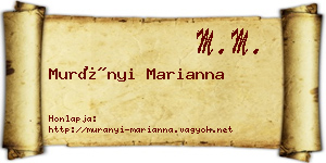 Murányi Marianna névjegykártya
